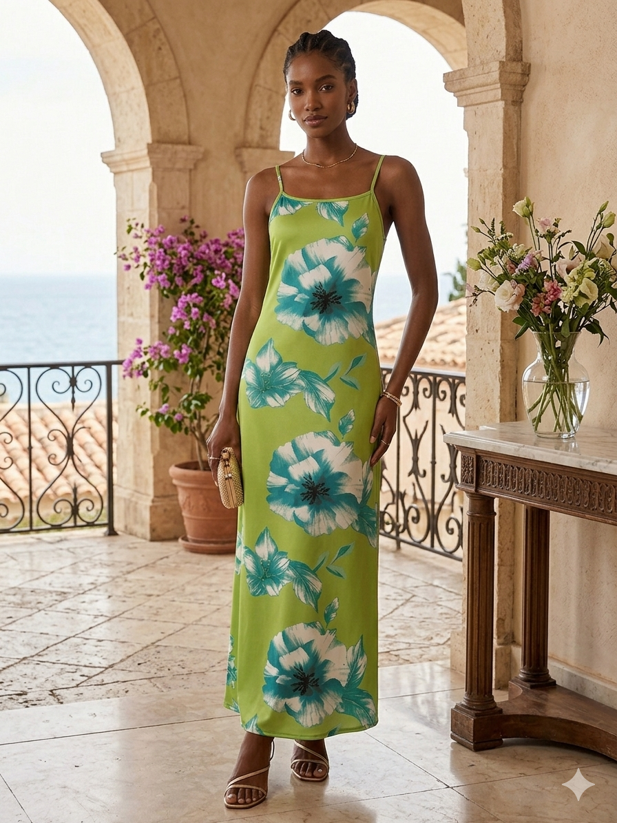 Women'S Floral Print Cami Dress,