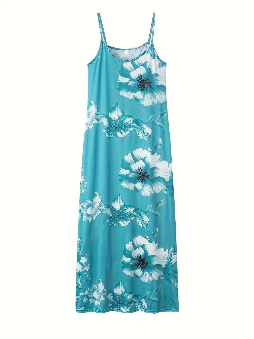 Women'S Floral Print Cami Dress, Fashion Casual Boho Bohemian Style Sleeveless Spaghetti Strap Maxi Dress for Summer, Women'S Clothing for Beach Holiday, Casual Boho Fit